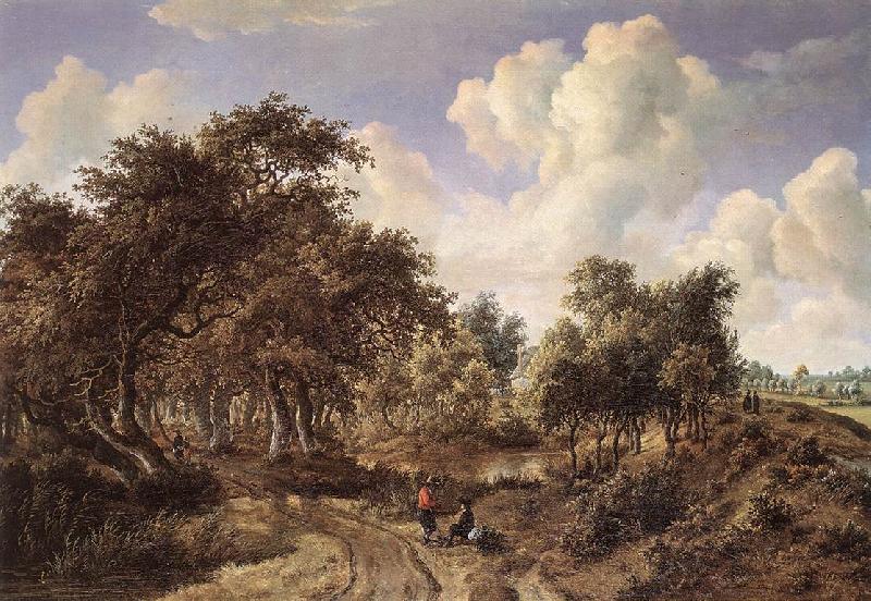 HOBBEMA, Meyndert A Wooded Landscape f oil painting picture